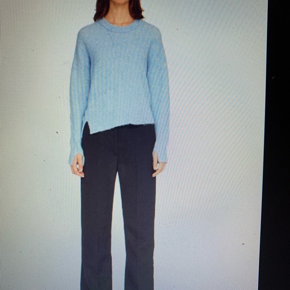 3.1 Phillip Lim Sky Blue Lofty Basket Weave Long Sleeve Sweater XS - Picture 5 of 5